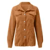 Women's Jackets Women Solid Coat Corduroy Buttoned Cardigan Long Sleeve Top Loose Warm Shirts Jacket Outwear With Pockets