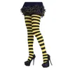 New Fashion Women Ladies Striped High Waist Skinny Casual Tights Female Autumn Winter Tights Black Yellow Green Y1130