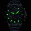 Lige Fashion Mens Klockor med rostfritt stål Top Märke Luxury Sports Chronograph Quartz Watch Men Relogio Masculino