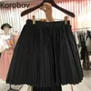 Korobov coreano alta cintura quadril uma saia de linha elegante prego design sólido jupe femme verão novo selvagem faldas 210430