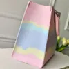 Desfiles de moda Exóticos Grandes Totes Casuais Saco de Tingimento Genuíno Couro Mulher Bolsa Luxurys Designers Bolsas de Alta Qualidade Mulheres Bolsa de Ombro em Go Tote Bags