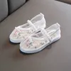 Китайская вышивка тканью обувь вскользь стиль девушки танцевать детей x0703