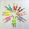 غلاف هدية 100pcs نقطة القوس bowknot ميتاليك تويست الأسلاك العلاقات الحلوى مصاصة الخبز حقيبة التعبئة ختم ملزمة لحفل الزفاف