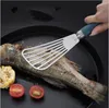 NOUVEAUSpatule Outils de cuisine en acier inoxydable Spatules à pelle antirouille pour la cuisson Facile à retourner Steak de poisson grillé Cadeau pratique RRD128