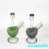 9 inch mini Dab Rig kleurrijke dikke glazen bongs waterpijp inline perc waterleidingen 14 mm gewricht olieligingen kleine bong met kom