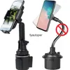 Car Cup Holder Phone Mount Universal Mobile Cradles 360 Degree Rotation Adjustable 3-6.5 inches