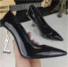 Con scatola Classici Scarpe da donna Sandali Moda Scarpe eleganti da spiaggia Sandali da donna con alfabeto Pelle Fasciatura in pelle lucida Tacco avvolgente Scarpe con tacco alto Scivoli