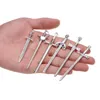 إشارة مرجعية 6pcs/مجموعة Silver Silver Swords Charms Charms Creative Book Book Clips Diy Jewelry Craft Supplies