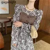 Vintage Kadın Bodycon Parti Maxi Elbise Uzun Kollu Moda Bahar Sonbahar Lady Elbiseler Slim Koreli Vestidos Camis 210601 ile