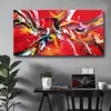 Pop Art Red Line Canvas Print abstrakt målning Väggkonst Bilder för vardagsrum Moderna bilder Drop3051370