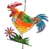 Decorative Objects & Figurines Wind Chimes Hanging Pendant Glass Exquisite Cock Shape Metal Durable Windchimes Bell Garden Home Decorating