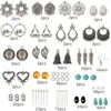 DIY Hoop 10 Pairs Shell Earring Making Kit 5 Styl Retro Eleganckie Perły Kryształowe Pierścienie Skoki Kolczyki Haki dla Kobiet Dziewczyny Biżuteria Dostawy Prezent