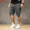 Masculino Plus Size Denim Shorts Solto de cinco pontos Calças de verão Stretch Guy Cara Calças Grande Calças Preto Cinzento H1210