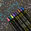 36 kleuren acrylverf marker pennen, fijne en dots tip, voor rock schilderij, mok, keramiek, glas, hout, stof, canvas, metalen 220214