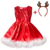 Girl039s Robes Bébé Robe De Noël Pour Les Filles Rouge Fête De Noël Princesse Costume Père Noël Enfants Bonne Année Vêtements Cadeaux 2 3 47972970