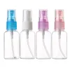 Fashion Spray Bottles Portable 1oz/30ml Clear Empty Fine Mist Plastic Mini Travel Bottle for Perfume Essential Oils Liquids Aromatherapy