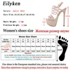 Bästa kvalitet kvinnor sandaler pumpar party skor plattform stilett heels lady sexig öppen toe ihåliga höga klackar klänning skor svart 35-42