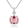 CZCITY 925 Sterling Sier Morgan Stone Necklace Luxury White Gold Plated Topaz Pendant Necklace