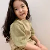 Soor Ploom Child Girls 아름다운 티셔츠 여름 브랜드 세련된 트렌드 유아 Linen Tshirt Baby Tops 셔츠 210619