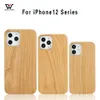 Étuis de téléphone en bois de bambou vierge personnalisés, vente en gros d'usine, coque arrière pour Iphone 12 Mini 11 Pro Max 7 8 Plus