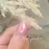 Fairy Highlight Nail Glitter порошок прозрачный поп белый жемчужный маникюр ледяной мышцы