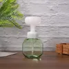 Dispensador de jabón líquido, 300ml, bomba de espuma en forma de flor, botella vacía, Gel de ducha transparente de plástico, herramienta desinfectante de manos