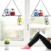 Decorative Objects & Figurines Bird Species Stained Pendant Window Hanging Acrylic Birds Home Decoration Shop Handicraft Ornaments