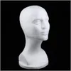 Heads 3x Fani Foam Manekin Głowa na perukę Making Display Stand Hat Hat Uchwyt biały wqghw irfqn