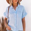 Summer Short Sleeve Loose Thin Womens Shirt Single Breasted White Shirts For Women Elegant Fashion Office Ladies Tops