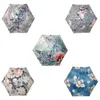 Floral pattern home Light Weight Windproof Umbrella Folding Sun Compact ANTI-UV Women Female Ladies Unique Parasol Umbrellas