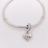 Charms für den bösen Blick, Schmuckherstellungsset, Club-Herz, Pandora-925-Sterlingsilber-Armbänder, Damen-Armreif, Kette, Edelsteine und Kristallperlen, Anhänger-Halskette 792092D