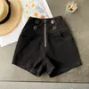 Fashion Summer High-Waist Shorts Jeans Kvinnors Slim Sexiga Casual Solid Denim Womens Bottoms Buttocks 210420