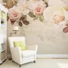 Papele de Parede 3D ретро пастырские цветы росписи обои гостиная спальня ресторан теплый фон стены картины обои