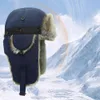 Neve Chapéu Eskimo com abas de orelha Quente chapéu térmico impermeável de inverno ajustável Chapéu três cores para homens e mulheres Cold Nós