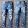 Hommes Designer Jeans mode maigre droite Slim Slim jean Hommes Casual Biker Denim Pantalon Trouble Pantalon long