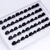 Men's Fashion 50pcs/lots Black Smooth Geometry Metal Band Ring For Women Jewelry Size 17mm to 21mm Mix Style