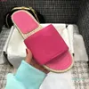 2021 high quality fashion luxury ladies platform slippers rose red summer cool beach shoes leather material size 35-41