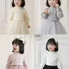 Spring puff sleeve bottoming T-shirt long children all-match top kids clothes 210515