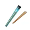 110mm pre roll packaging plastic conical preroll doob tube joint holder smoking cones clear with white lid Hand Cigarette