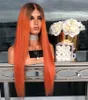 26 Inches Straight Synthetic Wig Ombre Color Simulation Human Hair Wigs perruques de cheveux humains C149