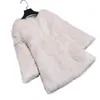 Imitation Fur Coat Imitation Rabbit Hair Medium Long Multi Color Optional Warm Women's Coat 211213