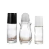 30ml 50ml wholesale perfume oil large thick glass empty clear roller bottles with roller ball