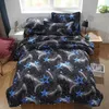 Bedding Sets 4 Pieces Galaxy Star Duvet Cover Set Flat Sheet Brushed Soft Breathable Zipper Four Seasons Fireworks Quilt BS072N