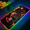 Poussions de souris Le poignet repose le tapis de bureau de coussin étendu pour le clavier anime PC Mousepads RGB Gaming Mousepad xxl 900x400 Deskmat Backlit2323578