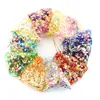 Guld Rose Stämpling Smycken Presentpaket Väska Organza Garnpåse Mesh Pouches Candy Color Drawstring Favor Bags