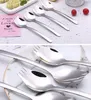 304 Stainless Steel Forks Food Grade Spork Glossy Polish Noodle Spoon Western Knife Fork Teaspoon Dinner Spoons