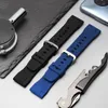 För Casio PRG-650 PRW-6600Y-1A9 PRG600 610 SILICONE WACKBAND VATTOSKTYCKT Byt ut gummi 24mm Black Blue Watch Strap Accessories315N