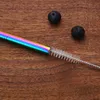 재사용 가능한 8mm 스테인레스 스틸 짚 마시는 짚 음식 학년 SS304 다채로운 밀짚 도매 바 음주 도구 RRA8040