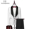 TIAN QIONG 3 Pec Suit Men 2020 Luxury Brand Wedding Suits for Men High Quality Tuxedos Flowers Print Male Suits Prom Stage Wear X0909