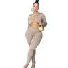 Kvinnor Designer Jumpsuits Solid Rund Neck Långärmad BodySuit Sexig kedja Cross Cut Hollow Out Tight One-Piece Pants Clubwear